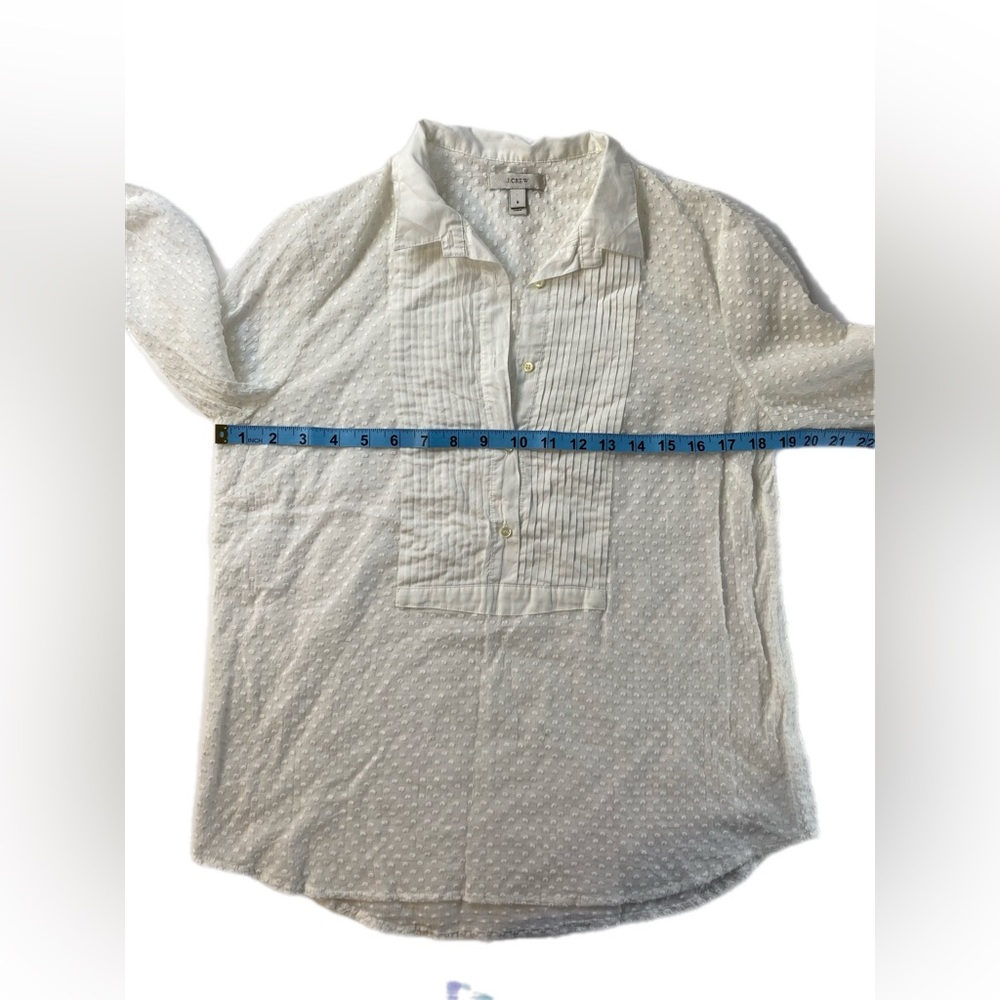 J Crew white Blouse size 6 - Picture 6 of 11